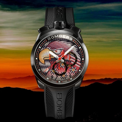 BOMBERG 炸彈錶 BOLT-68 石英紅色珍珠雄鷹錶-45mm