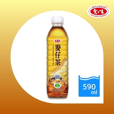 【愛之味】麥仔茶Oligo腸道保健590ml(24入/箱)