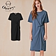 OUWEY歐薇 扭結設計造型拼接連身裙(黑/藍)3212177010 product thumbnail 1