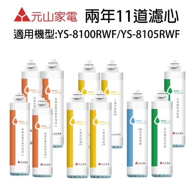 元山 淨飲機濾心YS-8100RWF(兩年份11道濾心組合)