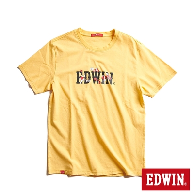EDWIN 網路獨家 插畫LOGO短袖T恤-中性-銘黃色