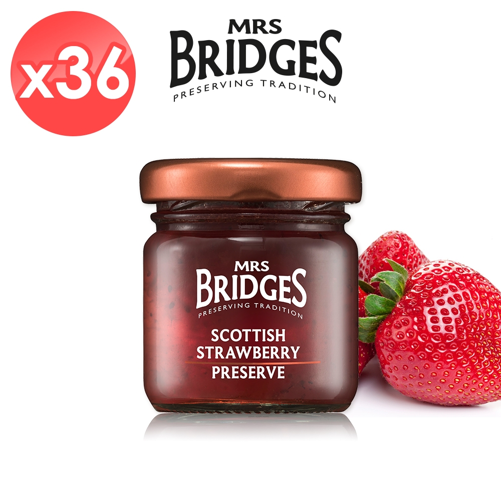 【MRS. BRIDGES】英橋夫人蘇格蘭草莓果醬36入組 (42公克*36入)