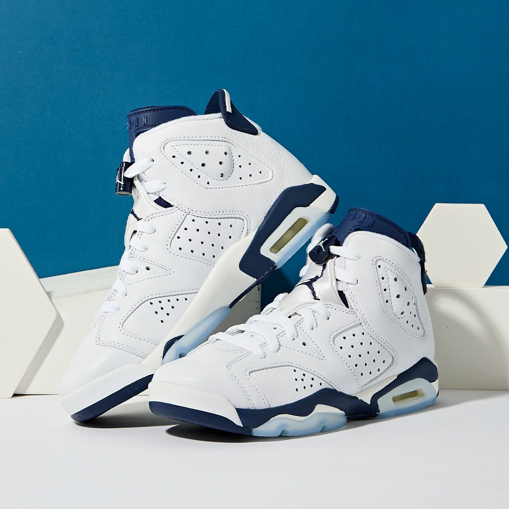 Nike Air Jordan 6 Retro (GS) 女鞋童鞋白色AJ6 喬丹休閒籃球鞋384665 ...