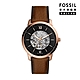FOSSIL Neutra Automatic 鏤空錶盤自動機械手錶 咖啡色真皮錶帶 44mm ME3195 product thumbnail 1