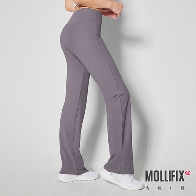 Mollifix 瑪莉菲絲 修身靴型訓練褲 (日暮灰)暢貨出清、瑜珈服、瑜珈褲、Legging