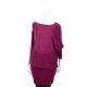 MARELLA 桃紫色單肩造型長袖洋裝(附綁帶) product thumbnail 1