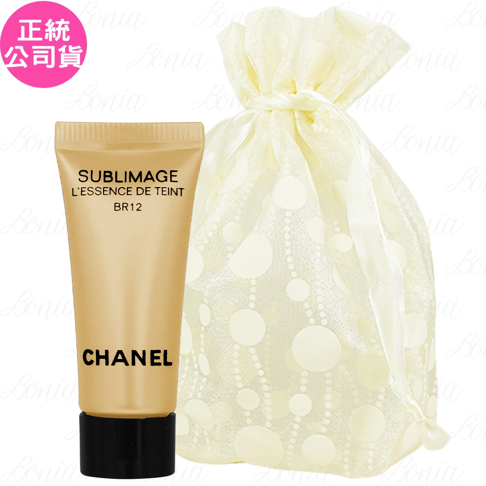 CHANEL 香奈兒 奢華晶燦賦活粉底精萃(#BR12)(5ml)旅行袋組(公司貨)