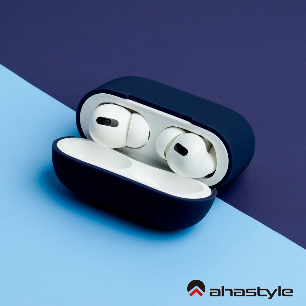 AHAStyle AirPods Pro 1代 輕薄矽膠保護套 午夜藍色