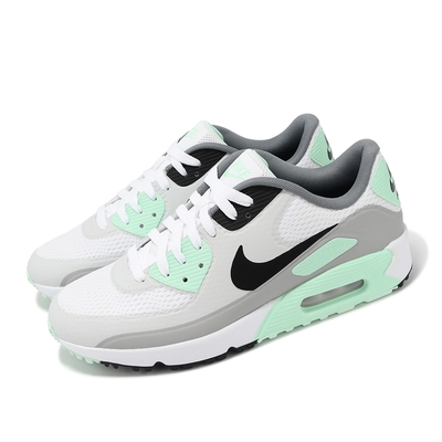 Nike 高爾夫球鞋 Air Max 90 Golf 男鞋 灰 綠 氣墊 經典 抓地 運動鞋 CU9978-107