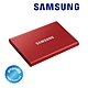SAMSUNG 三星T7 500G USB 3.2 Gen 2移動固態硬碟 金屬紅 (MU-PC500R/WW) product thumbnail 2