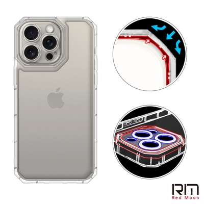 RedMoon APPLE iPhone 15 Pro 6.1吋 貓瞳盾氣墊防摔手機殼 鏡頭增高全包覆(i15Pro)