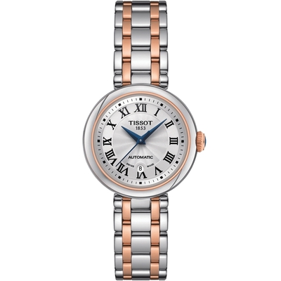 TISSOT 天梭 官方授權 Bellissima 羅馬機械女錶 母親節禮物-29mm T1262072201300