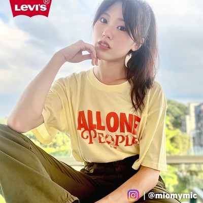 Levis 女款 短袖T恤 / 男友風長版寬袖版型 / Logo印花