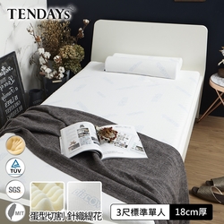 TENDAYS DISCOVERY 柔眠床墊(晨曦白) 3尺標準單人 18cm厚-買床送枕
