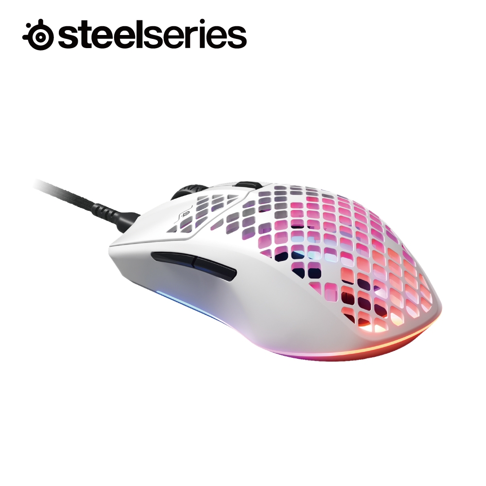 SteelSeries 賽睿 Aerox 3 White電競滑鼠-白