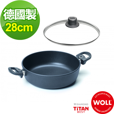 【德國WOLL】Titan Best鈦鑽石系列28CM 不沾湯鍋(含蓋)