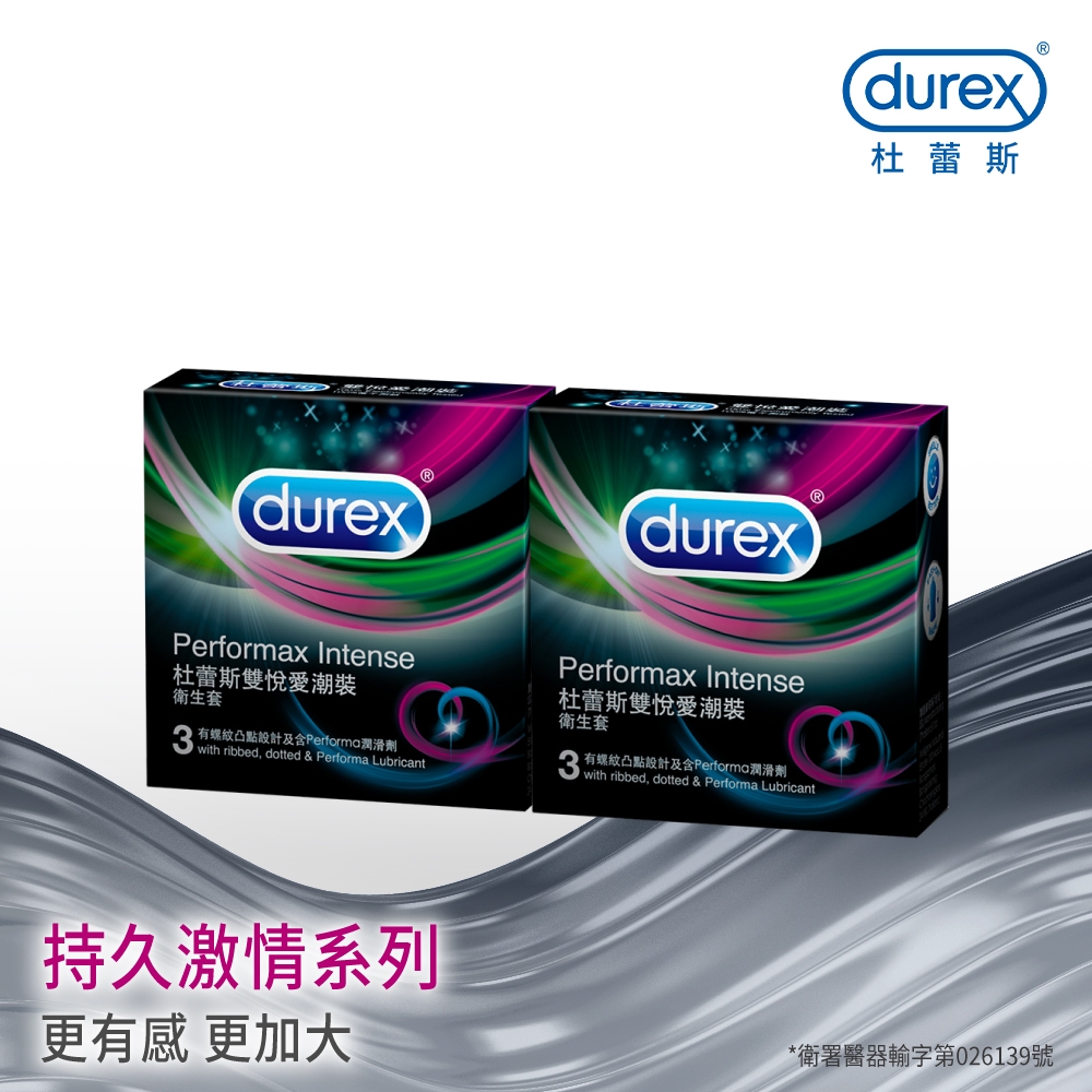 【Durex杜蕾斯】 雙悅愛潮裝保險套3入x2盒（共6入）