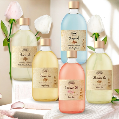 SABON 以色列綠玫瑰沐浴油500ml