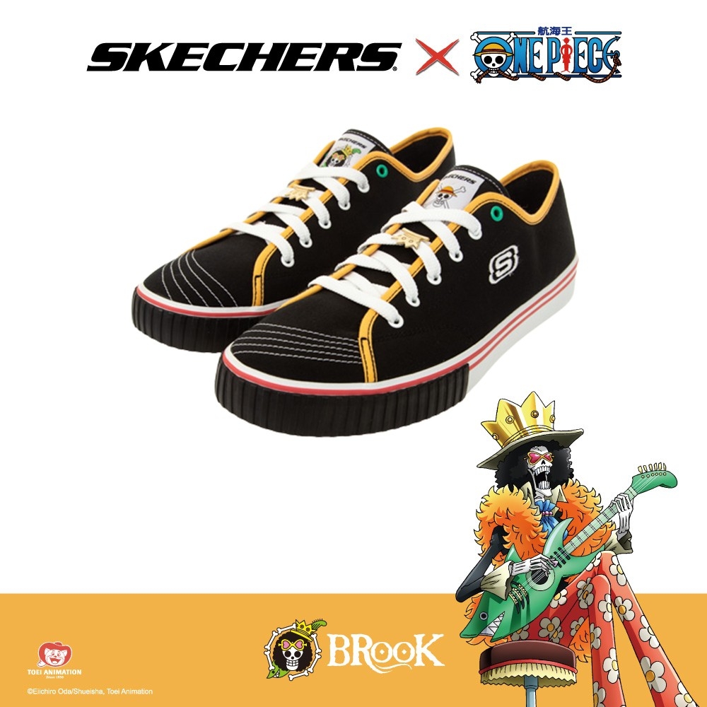 SKECHERS 休閒鞋 男休閒 ONE PIECE 聯名款 - 布魯克 V LITES - 894038BKW