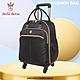 【Bella Borsa】經典尼龍-四輪式拉桿旅行袋-黑 BB21B001BK product thumbnail 1