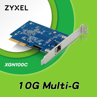 Zyxel 合勤 XGN100C 10Gb 單埠 高速 有線網路卡 PCI-E 3.0 QoS 擴充卡 RJ45 銅纜 五速