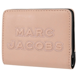 MARC JACOBS 立體電繡LOGO釦式零錢短夾(芭蕾粉)