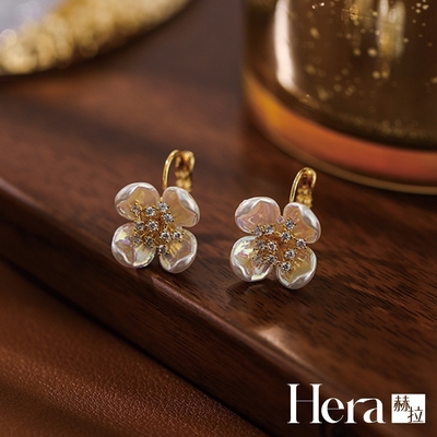 【HERA赫拉】花開半夏簡約新潮氣質花朵耳環耳夾