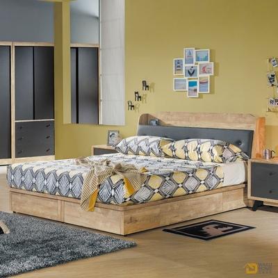 WAKUHOME 瓦酷家具 Tara工業風3.5尺單人床組 寬106X深213X高95(公分)