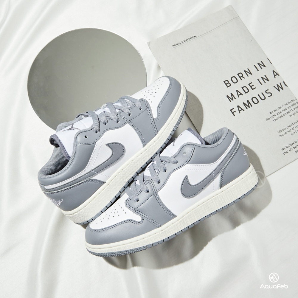 Nike Air Jordan 1 Low Vintage Grey (GS) 女鞋大童鞋灰色AJ1 休閒鞋