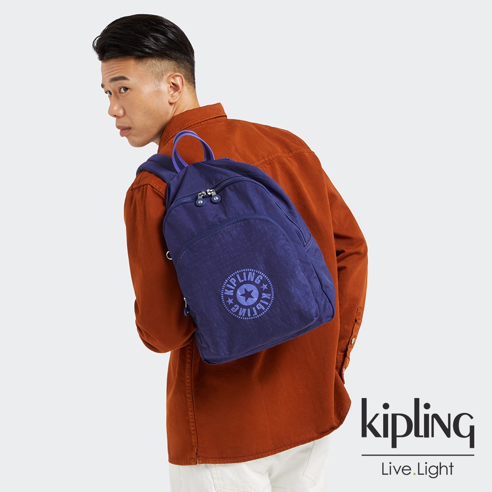 Kipling 知性星辰藍簡約手提後背包-CURTIS M