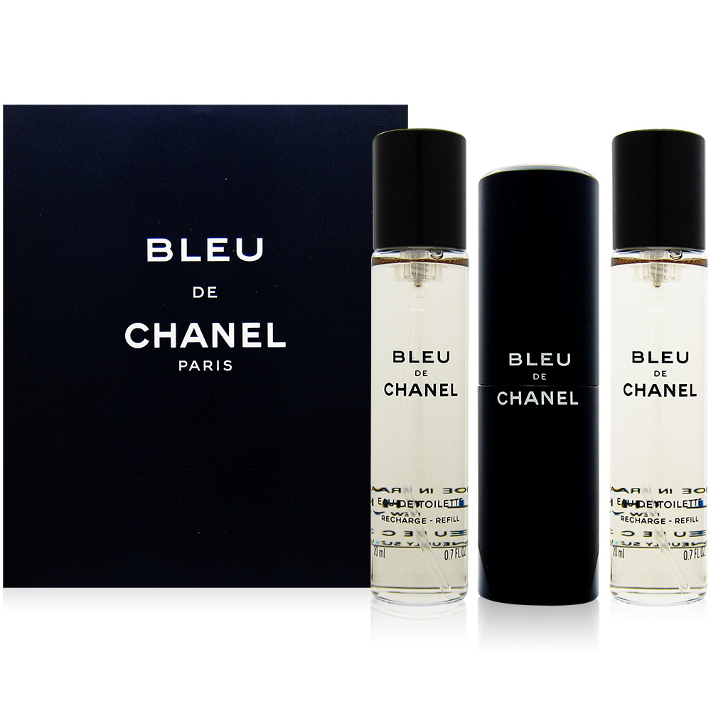 Chanel 香奈兒 BLEU 藍色男性隨身淡香水 EDT(20mlx3入)