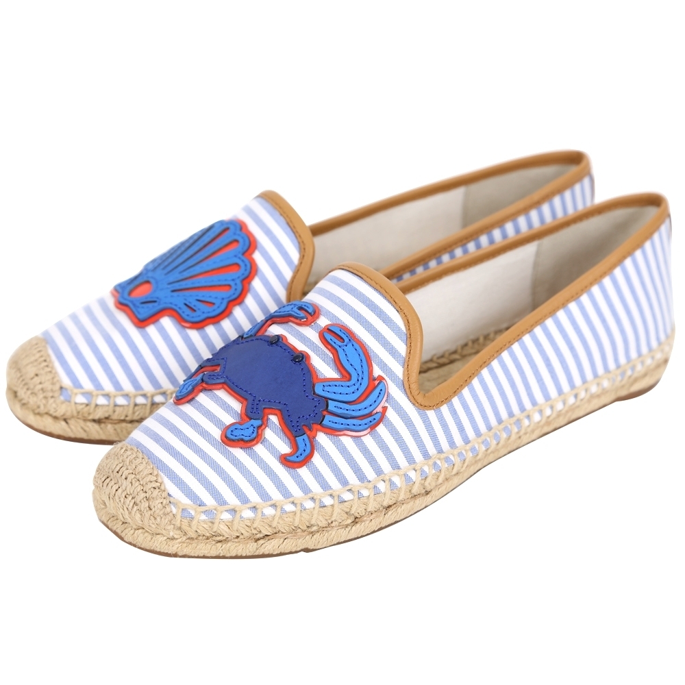 TORY BURCH CRAB ESPADRILLE 條紋拼接貝殼螃蟹草編鞋| 精品服飾/鞋子| Yahoo奇摩購物中心