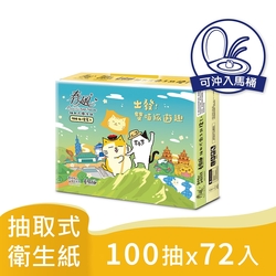 春風黃阿瑪卡通版抽取式衛生紙 100抽X12包X 6串