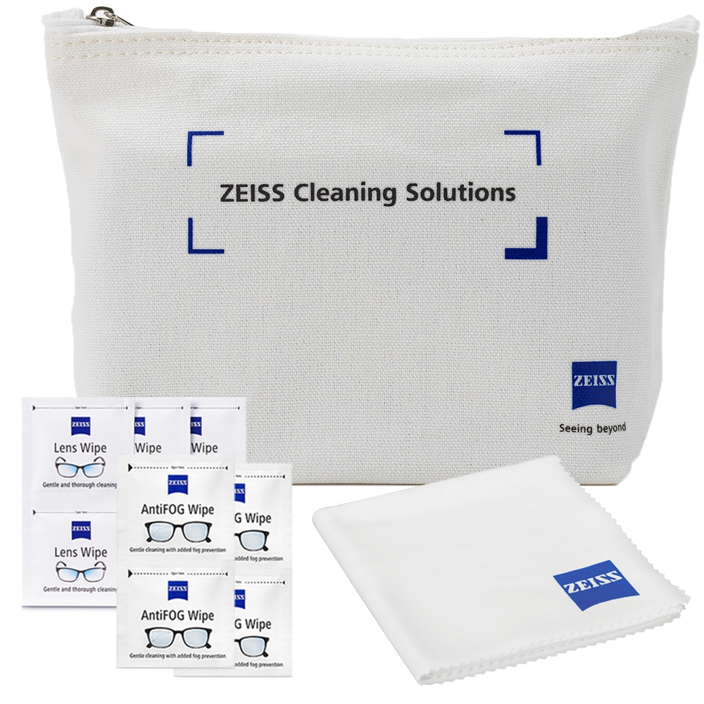 蔡司 Zeiss AntiFog Wipes 防霧拭鏡紙 150張 (含原廠帆布包) + 拭鏡布 + 抗菌拭鏡紙 50張