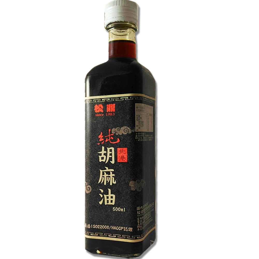 松鼎 正宗北港100%純黑麻油12瓶(500ml/瓶)