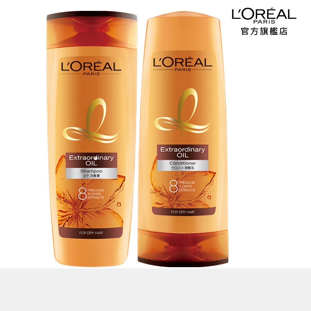 (2入組)LOREAL Paris 巴黎萊雅 金緻護髮精油(洗髮露/潤髮乳)400ml