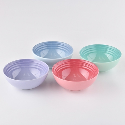 Le Creuset 布列塔尼圓舞曲系列 早餐穀片碗 16cm 4入 薔薇粉/薄荷綠/海岸藍/粉彩紫