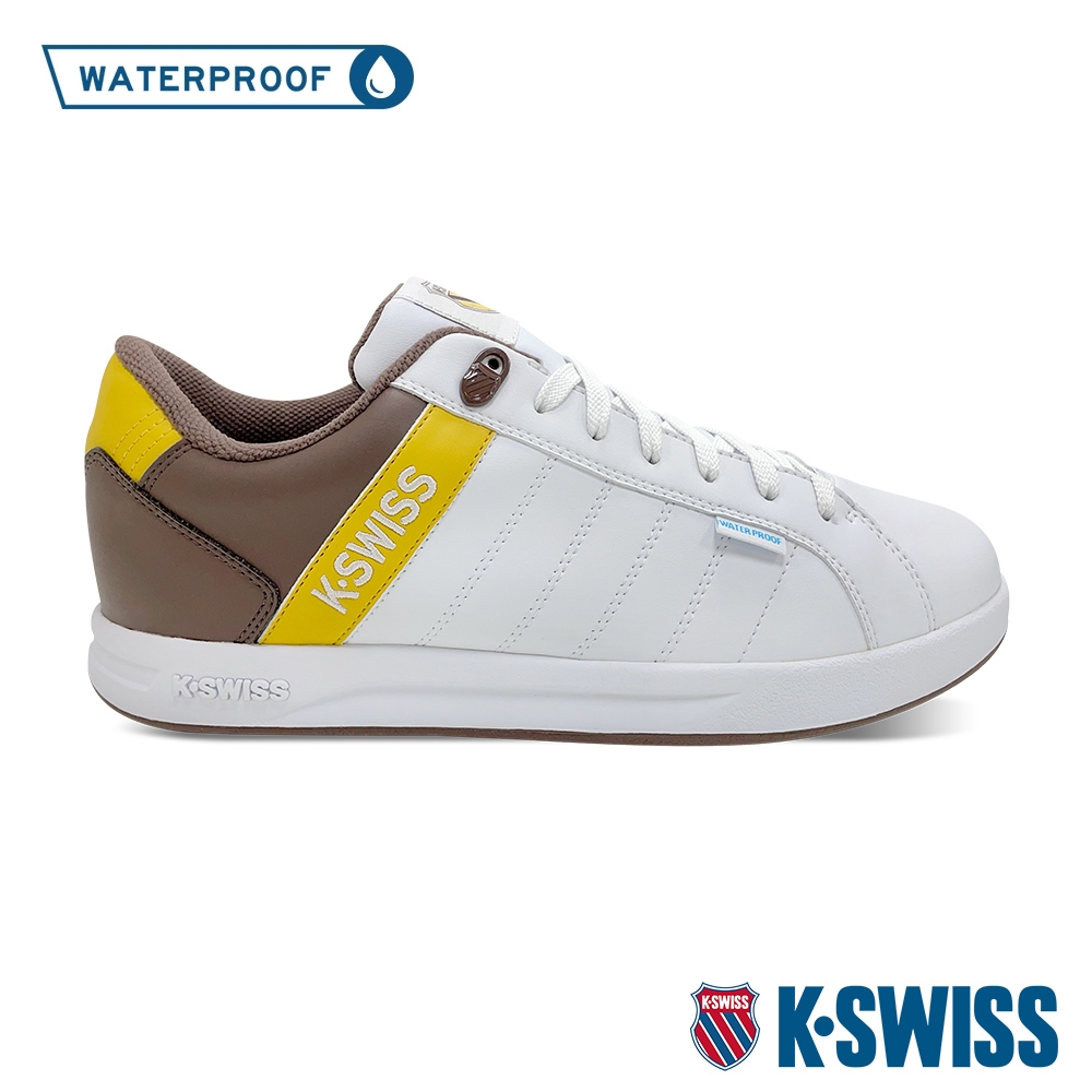 K-SWISS Lundahl WP防水運動鞋-男-白/黃/咖啡