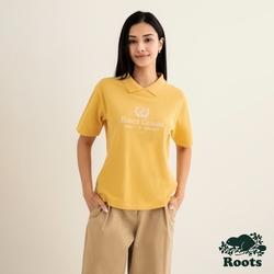 Roots 女裝- ESSENTIAL 經典短袖POLO衫-赭色