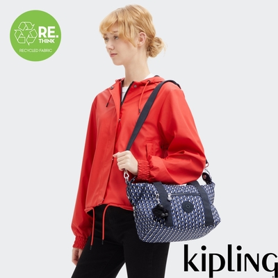 Kipling 立體老花手提側背包-ART MINI