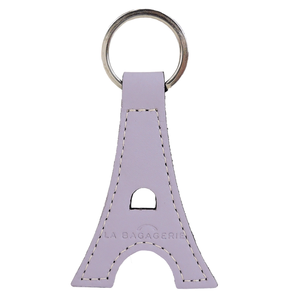 LA BAGAGERIE 牛皮鐵塔造型鑰匙圈(紫丁香)
