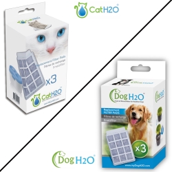 DOG&CAT H2O 有氧濾水機 專用活性碳濾棉 2L/6L 3入裝x4盒