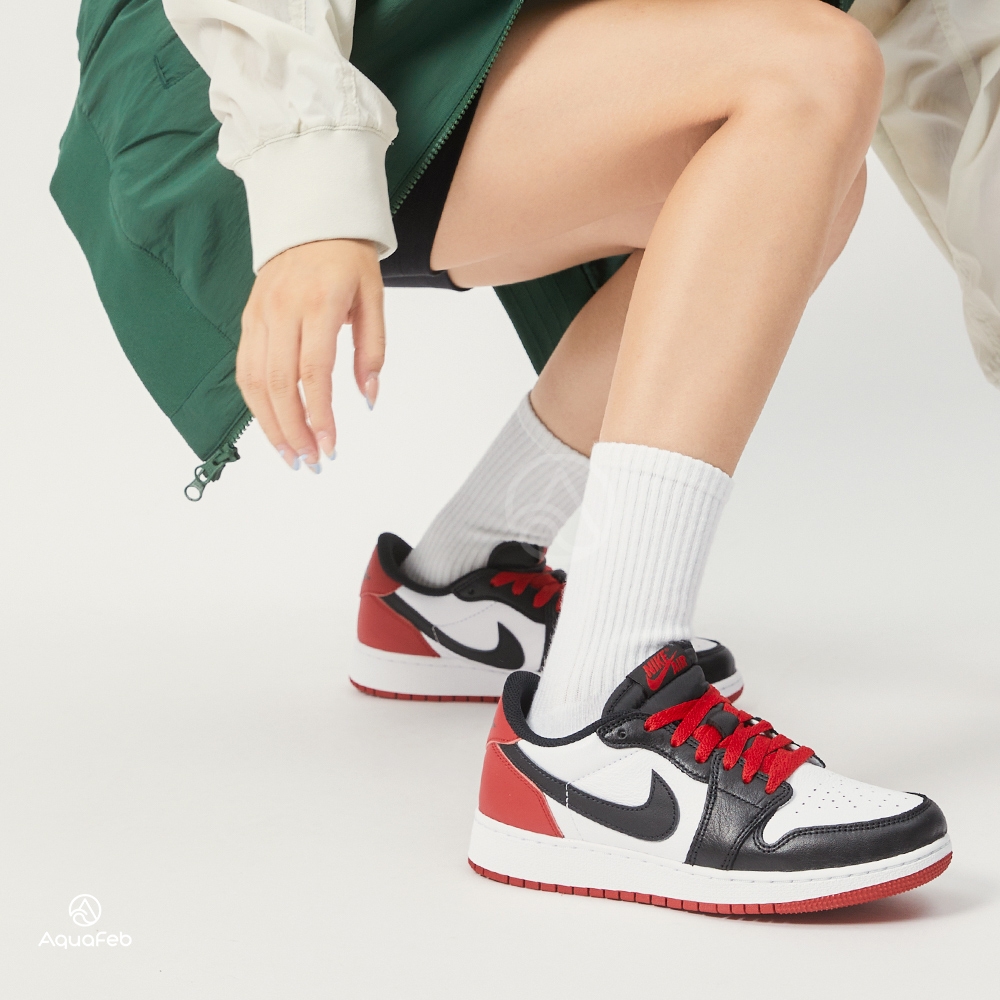 Nike Air Jordan 1 Low OG 大童 黑紅 黑腳趾 芝加哥 喬丹 休閒鞋 CZ0858-106