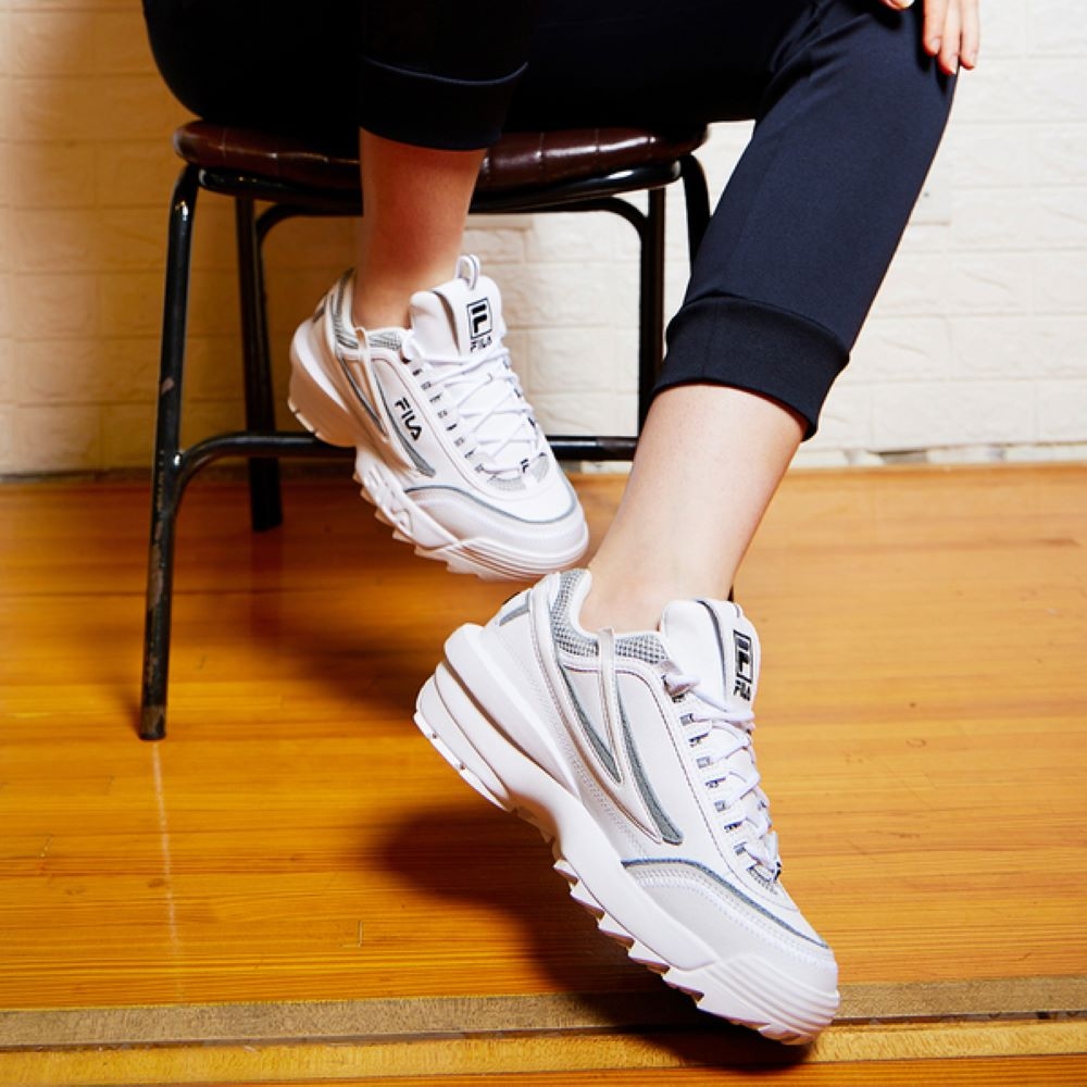 FILA DISRUPTOR II EXP 女運動鞋-白/灰 5-C609W-103