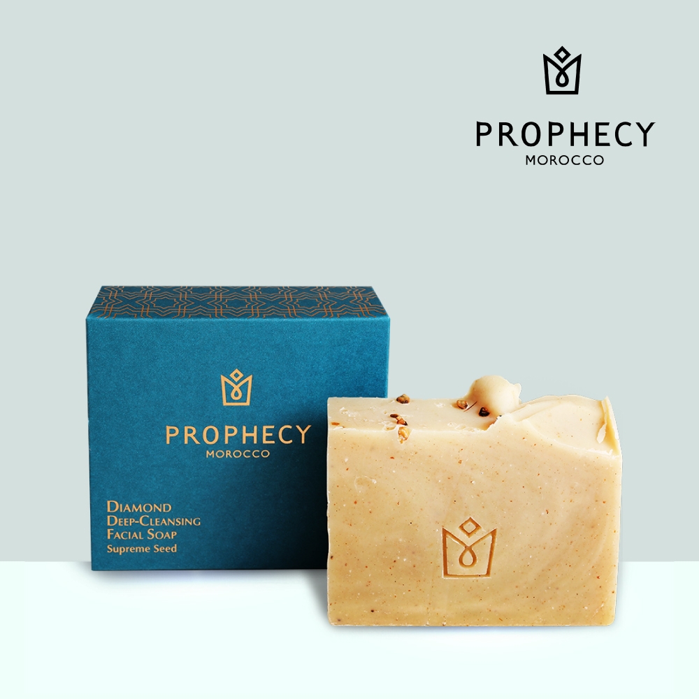 Prophecy Morocco 鉑翡斯 晶鑽仙人掌籽金萃油極緻潔顏皂 120g(洗顏/去角質)