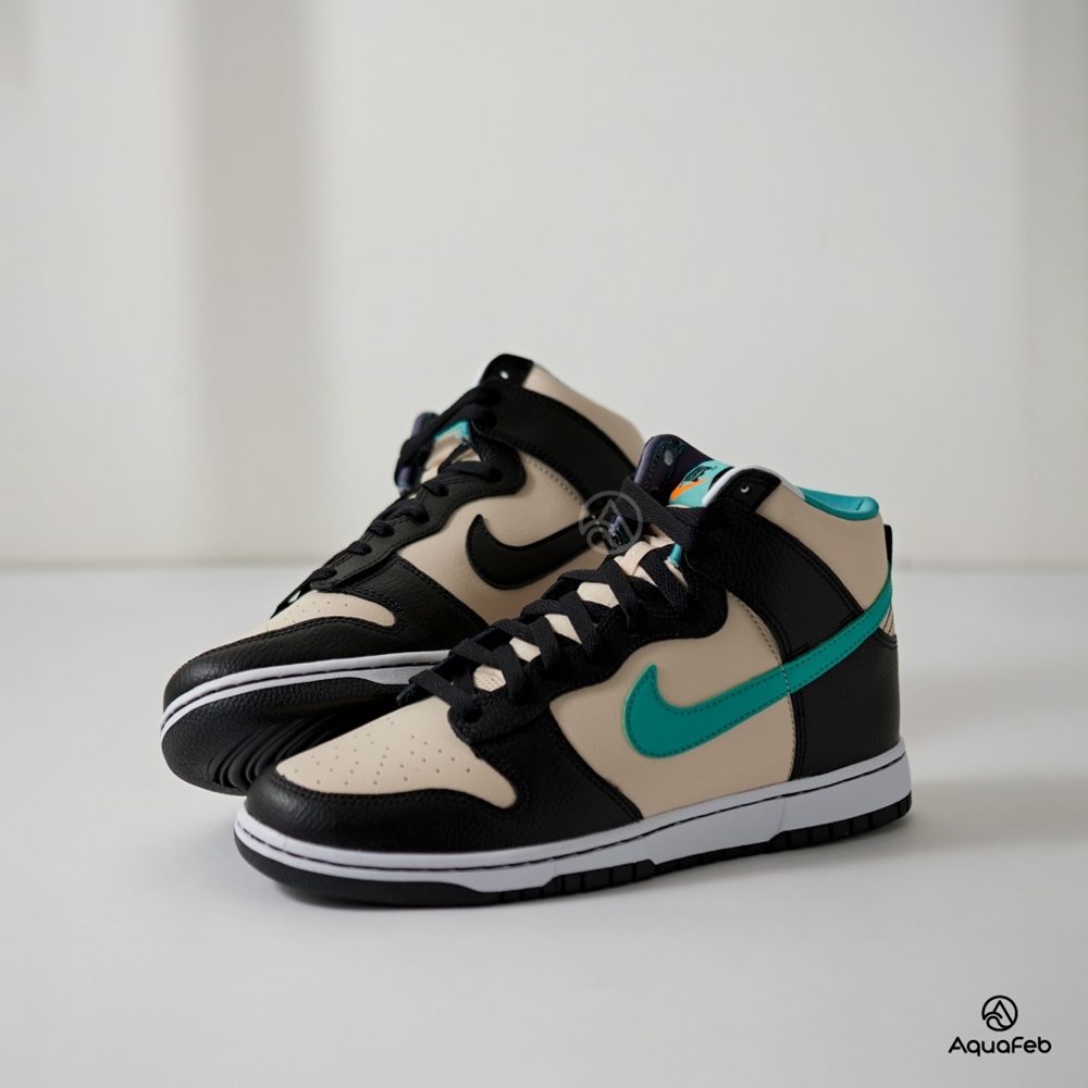 Nike Dunk High EMB 男鞋 黑白綠色 高筒 運動 休閒鞋 DO9455-200