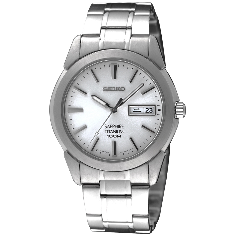 SEIKO 精工CS 鈦金屬簡約日曆手錶-37mm 7N43-0AS0S SGG727P1 | 其他男錶| Yahoo奇摩購物中心