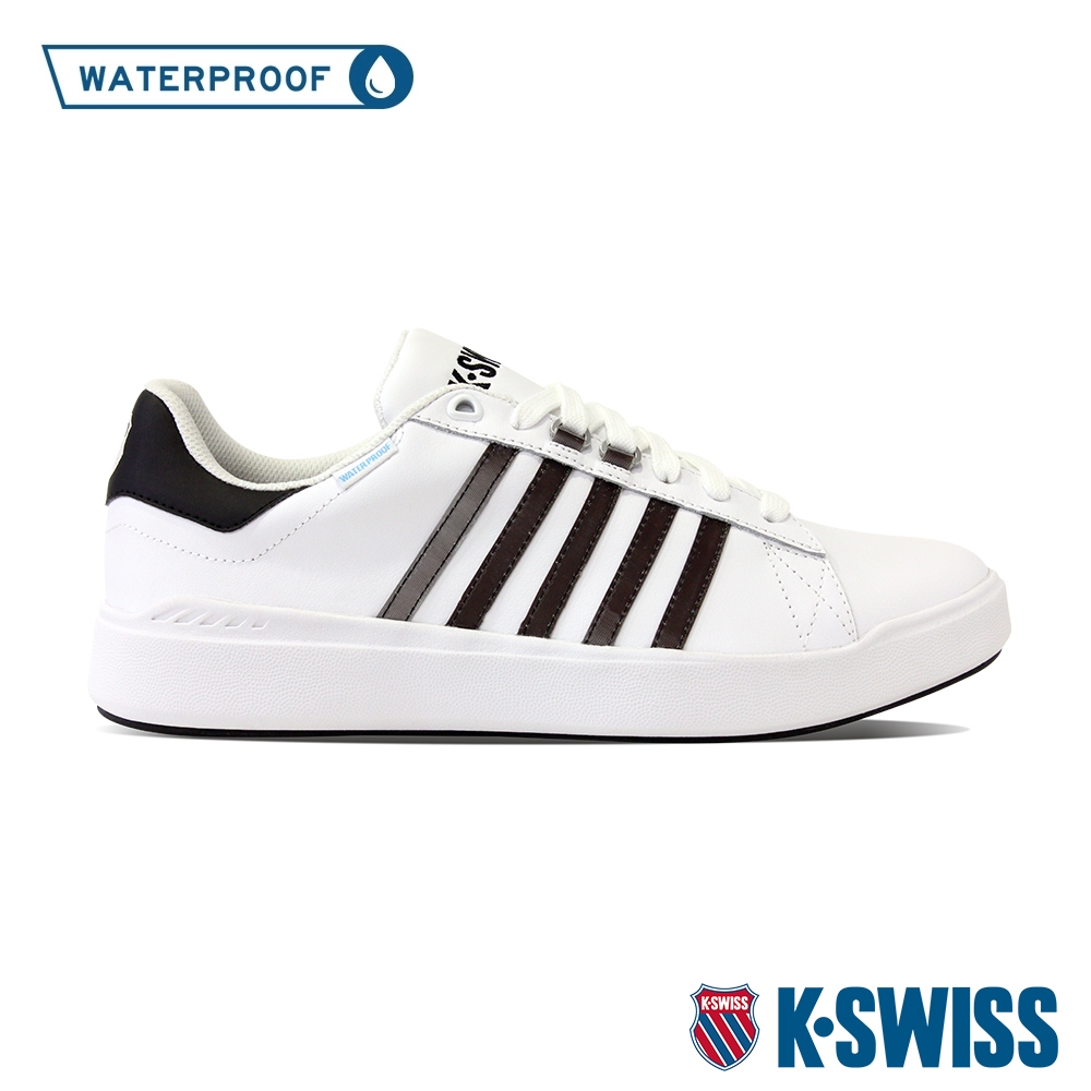 K-SWISS Pershing Court Light DS WP防水運動鞋-男-白/黑