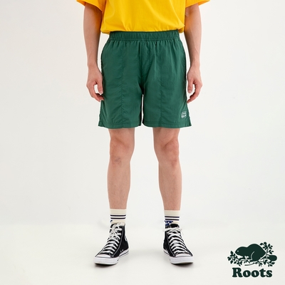 Roots 男裝- ROOTS OUTDOOR NYLON平織短褲-森林綠