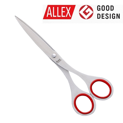 【ALLEX林刃物】事務用長刃剪刀185mm-紅(11103R)